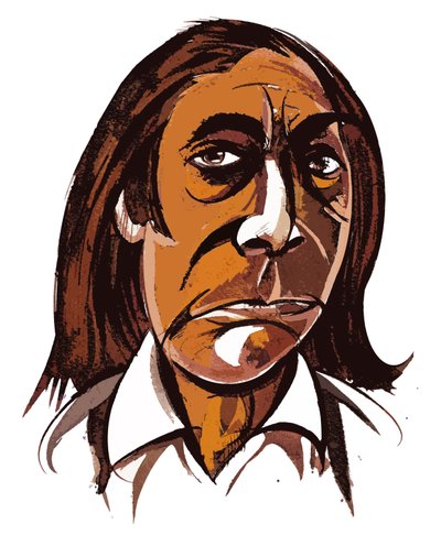 Alfred Schnittke - colour caricature by Neale Osborne
